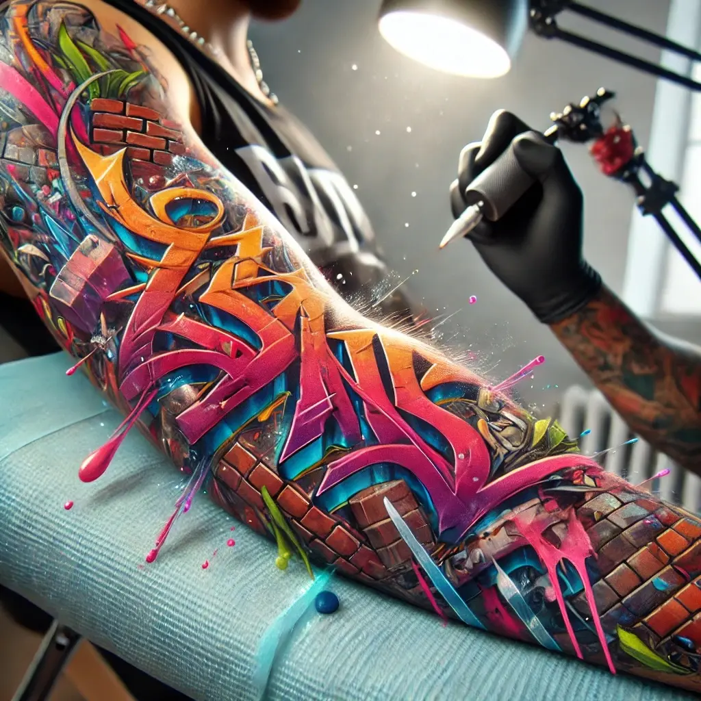 Tatuajes de graffiti: El arte callejero en la piel
