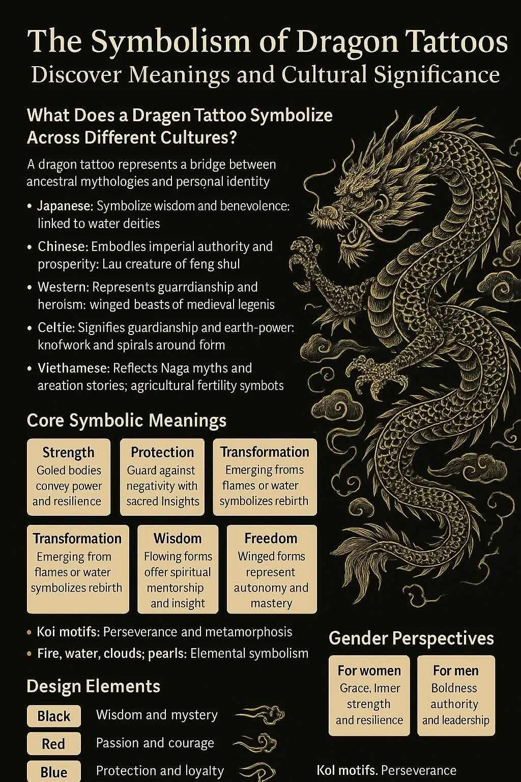 El Simbolismo de los Tatuajes de Dragones: Descubre sus significados y su importancia cultural