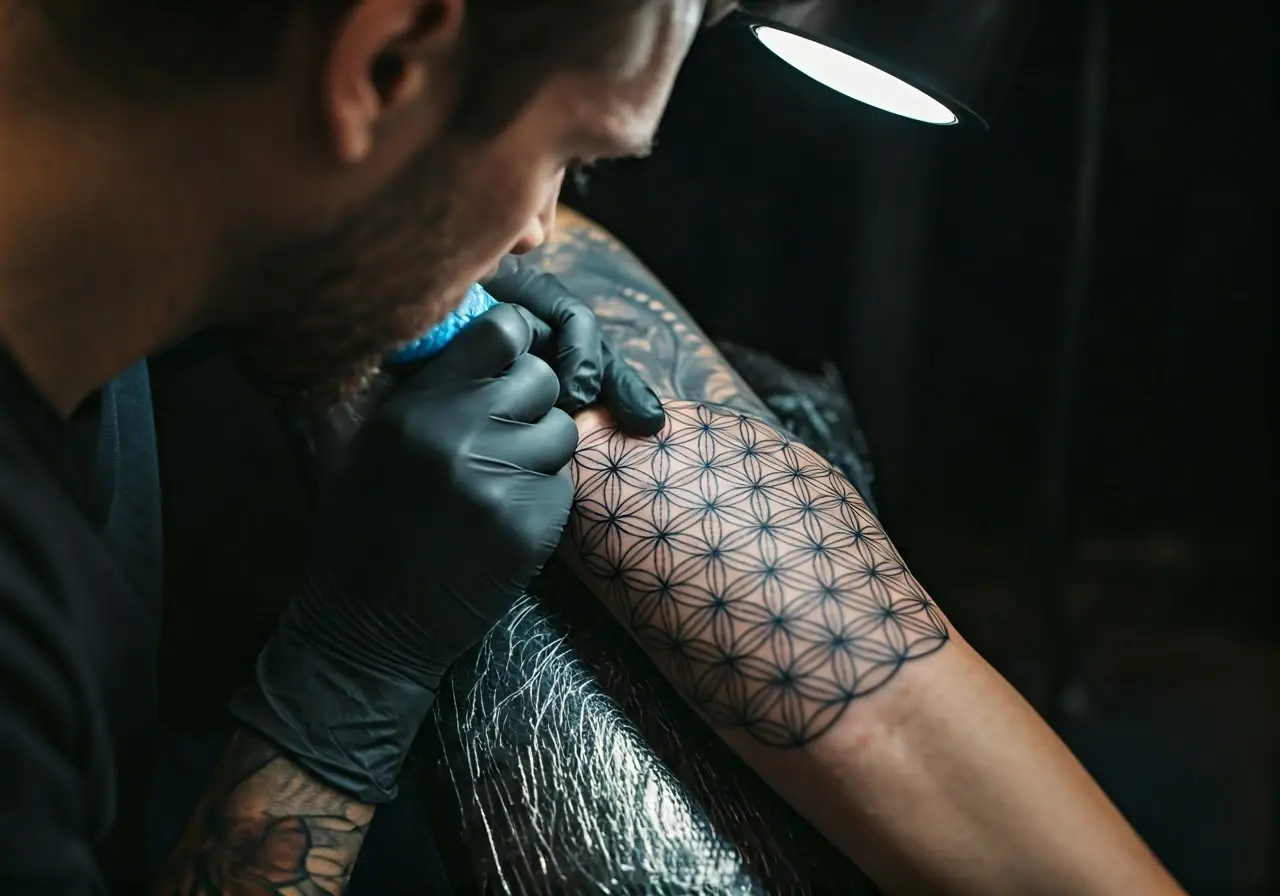Tatuajes geométricos: un giro moderno al tejido matemático del cosmos